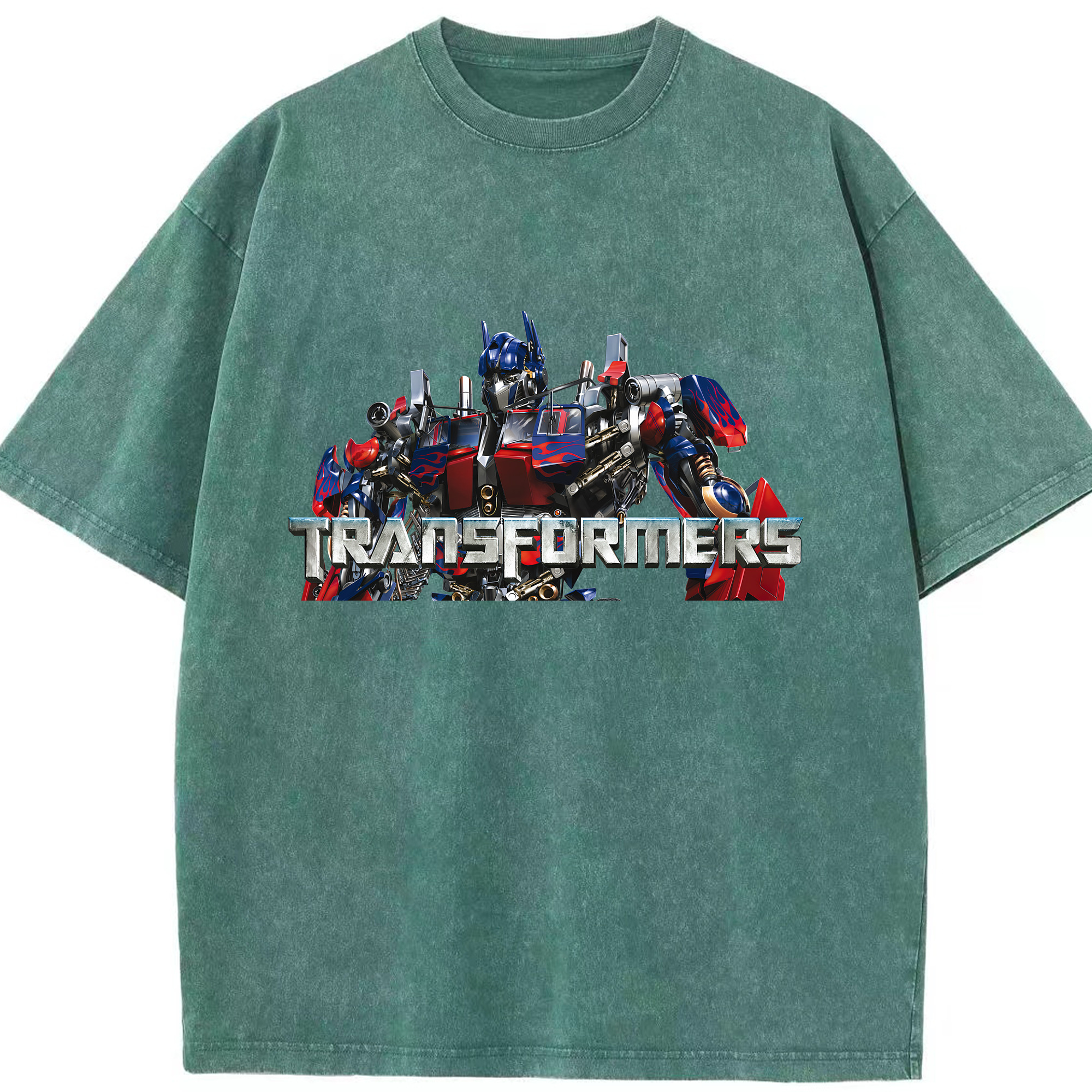 （画像用） Transformers トランスフォーマー 綿100% ヴィンテージ風 半袖Tシャツ（フロントプリント）